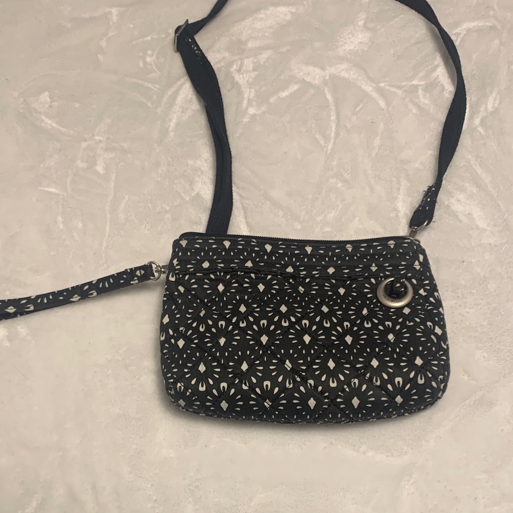 Black and white Travelon purse